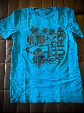 R.E.M. Graphic Tee in Bright Turquoise